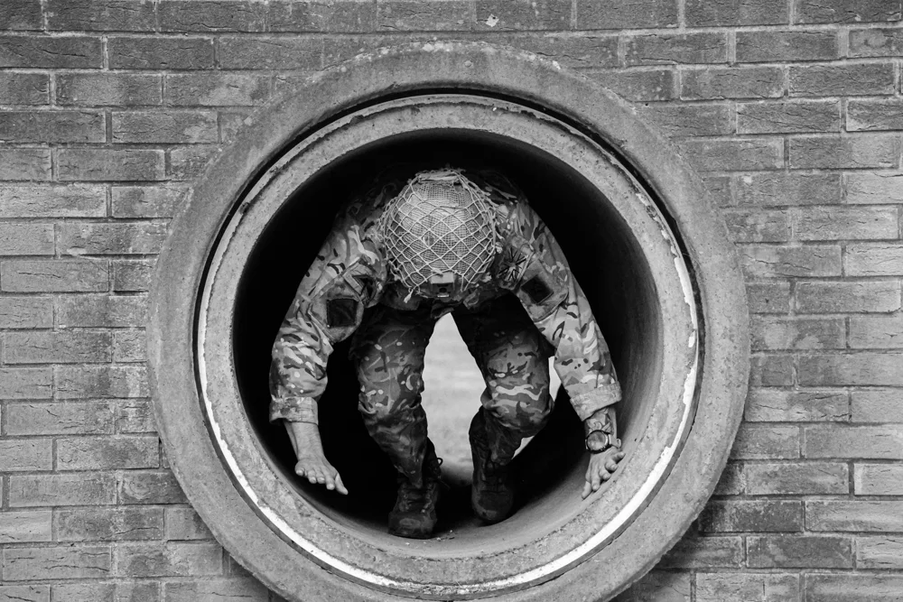Black and white architectural detail